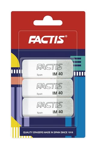 Blisterpackung, 3 Radiergummis mit doppeltem Einsatz IM40 FACTIS® von Factis