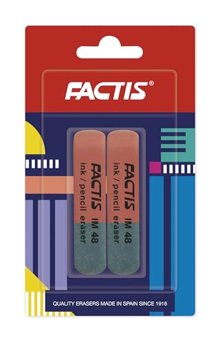 Blister 2 x Radiergummis mit doppeltem Verwendungszweck IM48 FACTIS® von Factis