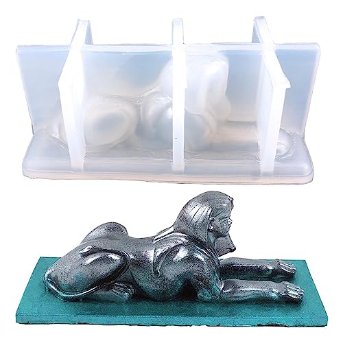 3D-Harzformen,Antihaftbeschichtete ägyptische Sphinx-Skulptur-DIY-Formen | Backform in Lebensmittelqualität, flexible Form für Seifen, Duftkerzen, Eiswürfel Facynde von Facynde