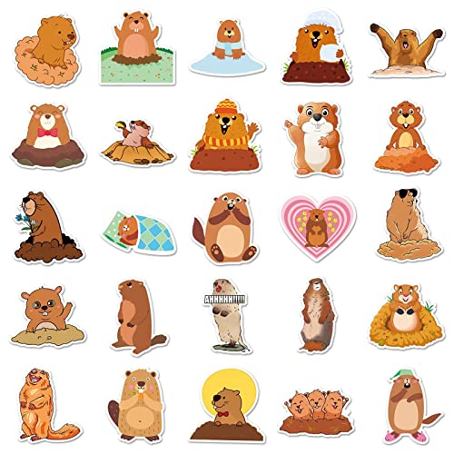 50pcs Murmeltier Witzig Tier Natur Wandtattoo Wandsticker Wandaufkleber Für Kinder Bulk-Aufkleber Für Scrapbooking, Lehrer, Kleinkinder von Facynde