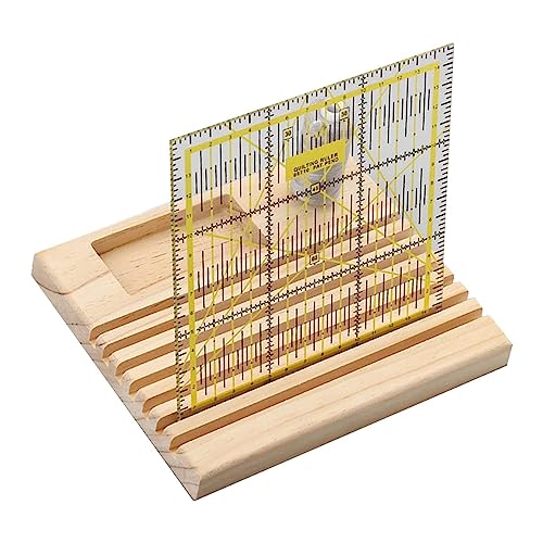 Facyn Linealhalter aus Holz zum Quilten | Linealhalter aus Holz mit Fadenheber, Patchwork in Handarbeit Halterung für Spulen aus Holz, 18 x 15 cm, Halterung für Lineal Quilt aus Holz Facyn Linealhalter aus Holz zum Quilten | Linealhalter aus Holz mit Fadenheber, Patchwork in Handarbeit Halterung für Spulen aus Holz, 18 x 15 cm, Halterung für Lineal Quilt aus Holz von Facynde