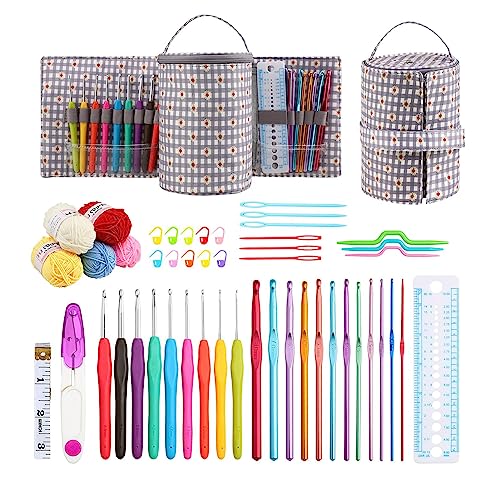 Facyn-Set Häkelnadeln | Tunesische Häkelnadeln, ergonomisch, für Anfänger, Werkzeuge mit Etui, Aufbewahrung für Anfänger, Basteln, Stricken Facyn-Set Häkelnadeln | Tunesische Häkelnadeln, ergonomisch, für Anfänger, Werkzeuge mit Etui, Aufbewahrung für Anfänger, Basteln, Stricken von Facynde