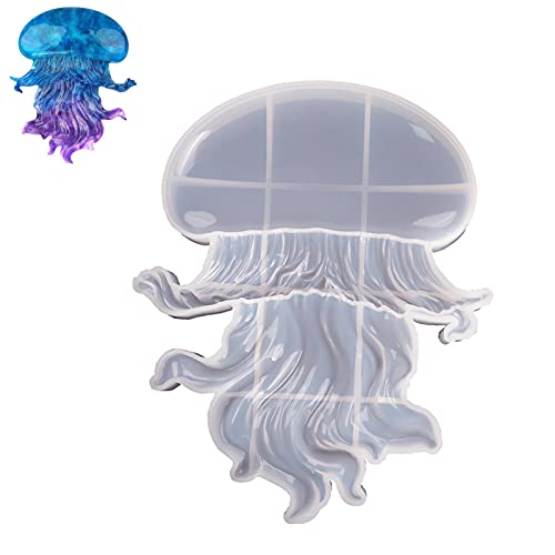 Facynde Silikonformen - Süße Quallen Silikonform - Ocean Creature Epoxidharz Quallenform, Handgemachtes Marine Dekoration Handwerk, Herstellung von Zubehör für Home Dekoration Facynde Silikonformen - Süße Quallen Silikonform - Ocean Creature Epoxidharz Quallenform, Handgemachtes Marine Dekoration Handwerk, Herstellung von Zubehör für Home Dekoration von Facynde