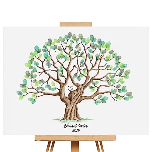 Facynde Fingerabdruck-Baum-Leinwand, Abschluss-Fingerabdruck-Baum-Leinwand-Gästebuch, wasserdichte DIY-Wanddekoration für kreatives Anmeldebuch für Abschlussfeier, Jubiläum, Par, Geburtstag Facynde Fingerabdruck-Baum-Leinwand, Abschluss-Fingerabdruck-Baum-Leinwand-Gästebuch, wasserdichte DIY-Wanddekoration für kreatives Anmeldebuch für Abschlussfeier, Jubiläum, Par, Geburtstag von Facynde