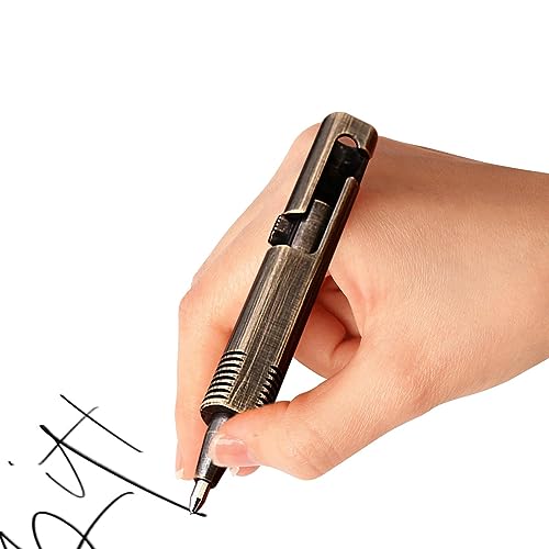 Facynde -Stift | Kleine Stifte für Damen und Herren,Journal-Stifte, kurze Messing-Kugelschreiber für Journaling, Messing-Schreibgeräte für Zuhause, Schule von Facynde