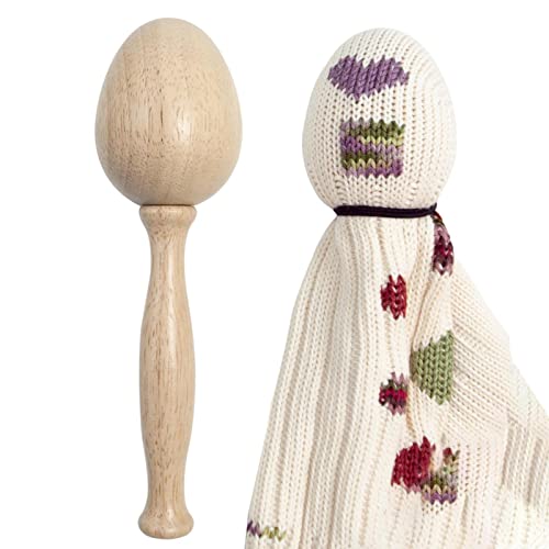 Facynde Sockenstopfei - Stopfwolle Easy Grip | Stopfei aus Holz Handarbeiten Bastelbedarf zum Nähen von Socken, Kleidung, Pullover, Geschenk für Mama von Facynde