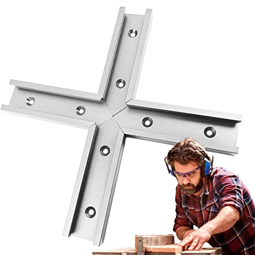 Facynde T-Gleis-Kreuzung | Querverbinder Schienenführung,Holzbearbeitungszubehör für Tischler, Rutschen-Kreissägen-Flip-Table-Schnittteile Facynde T-Gleis-Kreuzung | Querverbinder Schienenführung,Holzbearbeitungszubehör für Tischler, Rutschen-Kreissägen-Flip-Table-Schnittteile von Facynde