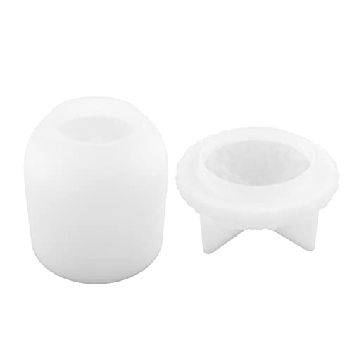 Facynde Tannenzapfen-Kastenform,Harzglas mit Deckel Silikonform für Behälter Basteln - Silikonformen, Aufbewahrungsglas, Epoxidharz, Guss, Kerzenbox, Schmuckhalter, Bonbonglas, Tischdekoration von Facynde