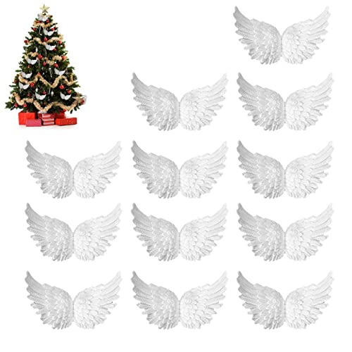 Facynde Weihnachtsengel Wings Ornament, Kleine Engels-Federn-Flügel-Verzierung, Ideal für Weihnachtsbaum-hängende Dekoration, zum Basteln, für Hochzeiten, Partys, Requisiten, Gedenkgeschenke Facynde Weihnachtsengel Wings Ornament, Kleine Engels-Federn-Flügel-Verzierung, Ideal für Weihnachtsbaum-hängende Dekoration, zum Basteln, für Hochzeiten, Partys, Requisiten, Gedenkgeschenke von Facynde