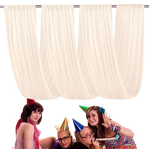 Hochzeitsbogenvorhänge, durchscheinender Tüllstoff, Deckenvorhänge für Hochzeiten, romantische Hochzeitsbögen, durchscheinender Hintergrundvorhang für Hochzeitszeremonie, Deckendekoration Hochzeitsbogenvorhänge, durchscheinender Tüllstoff, Deckenvorhänge für Hochzeiten, romantische Hochzeitsbögen, durchscheinender Hintergrundvorhang für Hochzeitszeremonie, Deckendekoration von Facynde