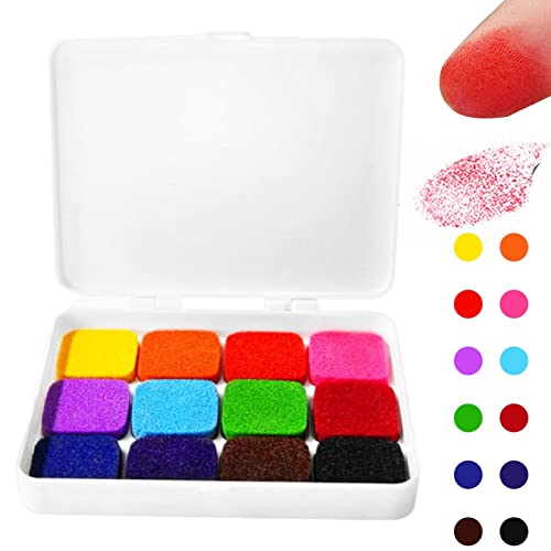 Mehrfarbige Stempelkissen,Waschbare Stempelkissen für Fingerabdrücke für Kinder | 12/24 Farben Kinder Stempelkissen Kunsthandwerk Zubehör Regenbogen Fingerabdruck Stempelkissen Partner Mehrfarbige Stempelkissen,Waschbare Stempelkissen für Fingerabdrücke für Kinder | 12/24 Farben Kinder Stempelkissen Kunsthandwerk Zubehör Regenbogen Fingerabdruck Stempelkissen Partner von Facynde