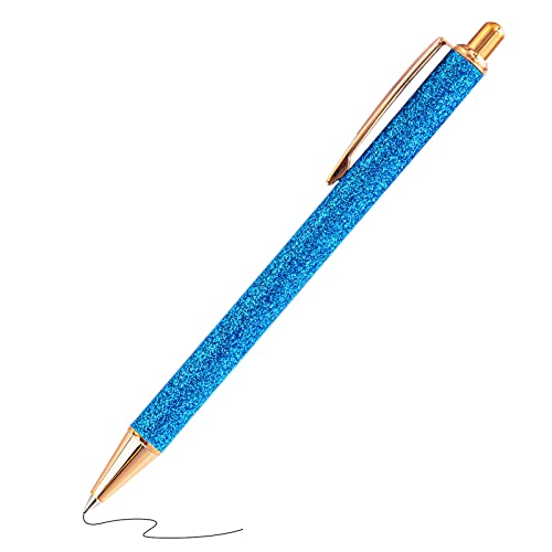 Kugelschreiber, glitzernde Kugelschreiber, Glitzer-Stifte, für Männer und Frauen, bedruckt, schwarze Tinte, blau von Fadace