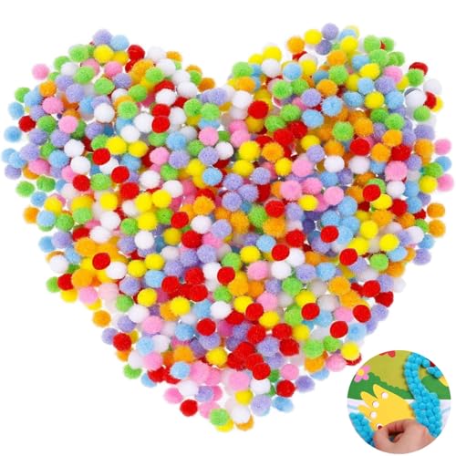 2000 Stück Pompons zum Basteln, 6 mm Bunte Flauschigen Pompons Bälle Klein Bommel Filzkugeln für Handwerk Herstellung Hobby Bedarf Haarschmuck Kleidung 2000 Stück Pompons zum Basteln, 6 mm Bunte Flauschigen Pompons Bälle Klein Bommel Filzkugeln für Handwerk Herstellung Hobby Bedarf Haarschmuck Kleidung von Fadbudss