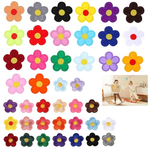 42 Stück Patches zum Aufbügeln, Blumen Bestickte Bunte Aufnäher Flicken Niedliche Nähen Sticker Applikationen für Hut T-Shirt Jeans Jacken Rucksäcke Kleidung Taschen Schuhe DIY Dekorative 42 Stück Patches zum Aufbügeln, Blumen Bestickte Bunte Aufnäher Flicken Niedliche Nähen Sticker Applikationen für Hut T-Shirt Jeans Jacken Rucksäcke Kleidung Taschen Schuhe DIY Dekorative von Fadbudss