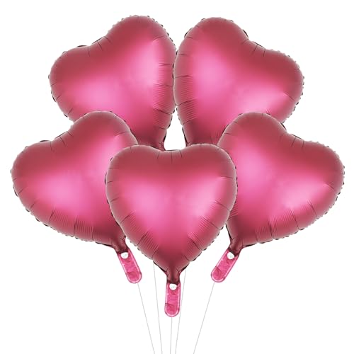 5 Stück Burgunderrot Herz Ballons für Mädchen Frauen,Folienballons mit Bändern,18 Zoll Herzform Heliumballons,Herzballons Luftballons Herzluftballons für Geburtstag Hochzeit Jahrestag Party Dekor 5 Stück Burgunderrot Herz Ballons für Mädchen Frauen,Folienballons mit Bändern,18 Zoll Herzform Heliumballons,Herzballons Luftballons Herzluftballons für Geburtstag Hochzeit Jahrestag Party Dekor von Fadcaer