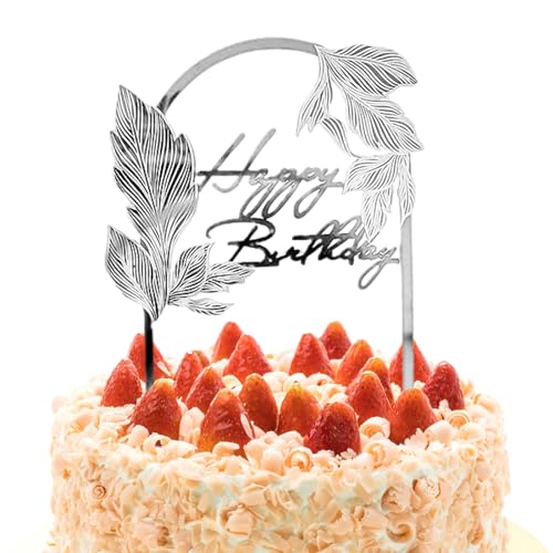 Happy Birthday Cake Topper Happy Birthday Schild für Kuchen Acryl Kuchen Dekoration Geburtstag Kuchen Pick für Geburtstag Party Kuchen Dekorationen Supplies von Fadcaer
