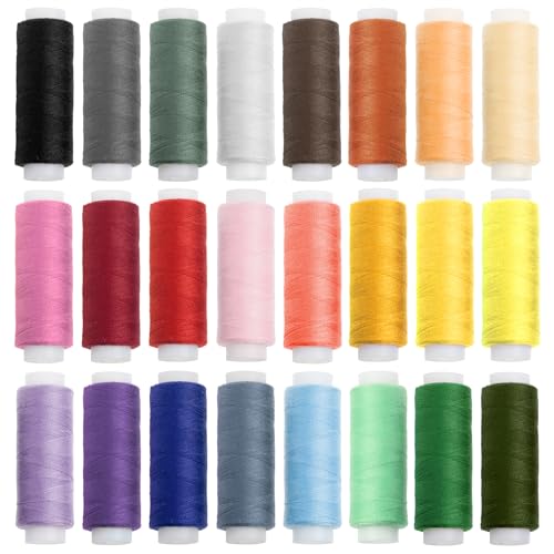 Faden & Nadel Nähgarn-Set: 24 Rollen Nähgarn für die Nähmaschine in verschiedenen Trend- und Standardfarben; aus 100% Polyester; Länge: je 180 m Faden & Nadel Nähgarn-Set: 24 Rollen Nähgarn für die Nähmaschine in verschiedenen Trend- und Standardfarben; aus 100% Polyester; Länge: je 180 m von Faden & Nadel