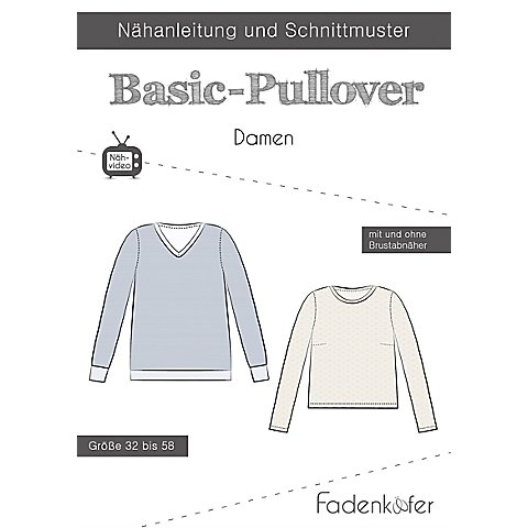 Fadenkäfer Schnitt "Basic-Pullover" für Damen von Fadenkäfer
