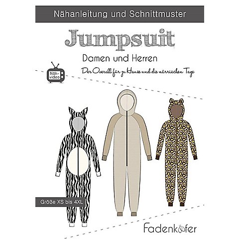 Fadenkäfer Schnitt "Jumpsuit" für Damen und Herren von Fadenkäfer