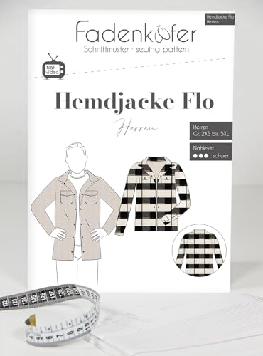 Papierschnittmuster Hemdjacke Herren von Fadenkäfer