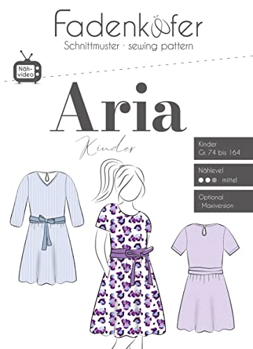 Papierschnittmuster Kleid Aria Kinder Papierschnittmuster Kleid Aria Kinder von Fadenkäfer