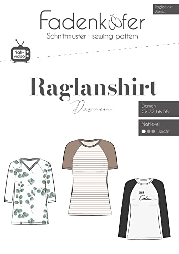 Papierschnittmuster Raglanshirt Damen von Fadenkäfer