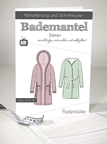 Schnittmuster und Nähanleitung - Damen Bademantel - Kuschel von Fadenkäfer