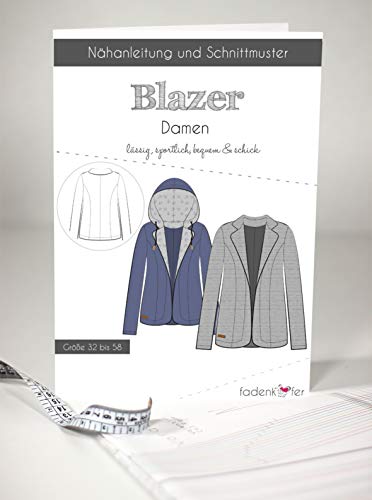 Schnittmuster und Nähanleitung - Damen Blazer von Fadenkäfer