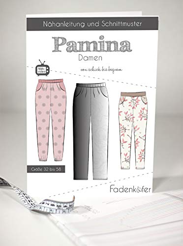 Schnittmuster und Nähanleitung - Damen Hose - Pamina Schnittmuster und Nähanleitung - Damen Hose - Pamina von Fadenkäfer