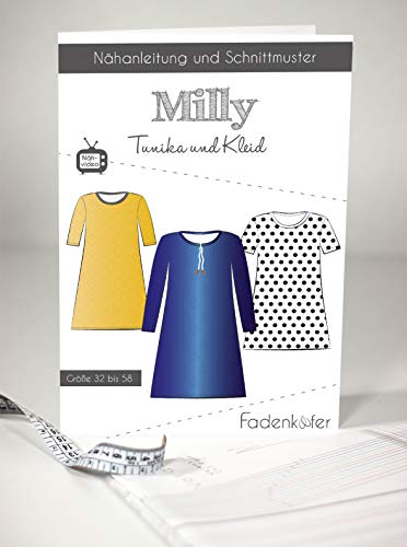Schnittmuster und Nähanleitung - Damen Tunika Kleid - Milly Schnittmuster und Nähanleitung - Damen Tunika Kleid - Milly von Fadenkäfer