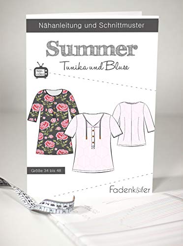 Schnittmuster und Nähanleitung - Damen Tunika und Bluse - Summer von Fadenkäfer