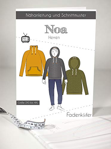 Schnittmuster und Nähanleitung - Herren Pullover - Noa Schnittmuster und Nähanleitung - Herren Pullover - Noa von Fadenkäfer