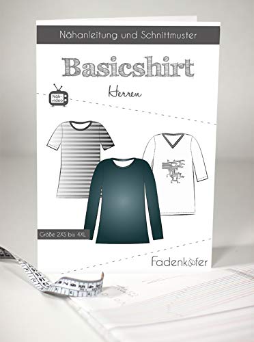 Schnittmuster und Nähanleitung - Herren Shirt - Basicshirt von Fadenkäfer