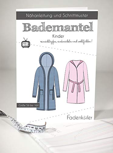 Schnittmuster und Nähanleitung - Kinder Bademantel - Kuschel Schnittmuster und Nähanleitung - Kinder Bademantel - Kuschel von Fadenkäfer