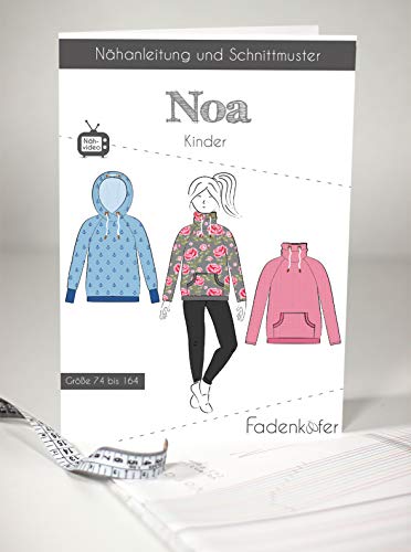 Schnittmuster und Nähanleitung - Kinder Pullover - Noa von Fadenkäfer