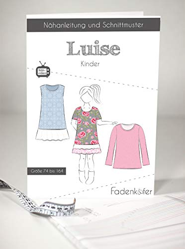 Schnittmuster und Nähanleitung - Kinder Tunika Kleid Oberteil - Luise Schnittmuster und Nähanleitung - Kinder Tunika Kleid Oberteil - Luise von Fadenkäfer