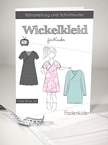 Schnittmuster und Nähanleitung - Kinder Wickelkleid Schnittmuster und Nähanleitung - Kinder Wickelkleid von Fadenkäfer