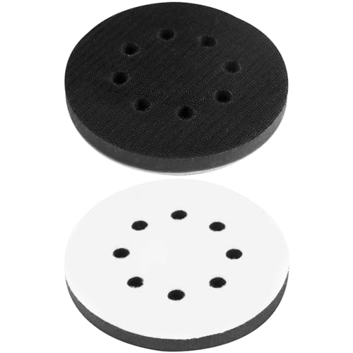2 Stück Weiches Schwamm Buffer Pad Interface Kissen Pad für Schleifblöcke mit 125 mm zum reparieren von Schleifteller, Polierteller, Stützteller(Schwarz) von Faderr