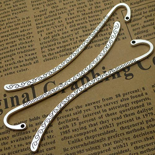 Faderr Lesezeichen aus Metall, Vintage-Stil, Silber, Retro-Haarnadeln, Zubehör, verstecktes Silber, exquisites Lesezeichen mit Loch, 20 Stück von Faderr