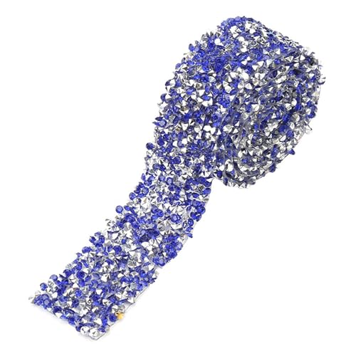 1 Yard 30 Mm Glitzerband, Strassbandrolle, Funkelnde Strassbesatzstreifen, 35,8 × 1,2 Zoll (Dunkelblau) von Fafeicy