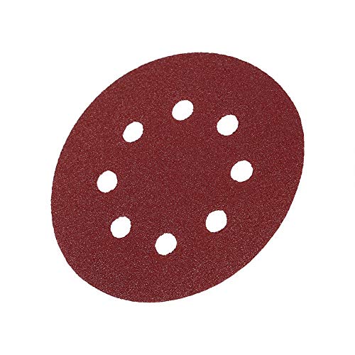 10pcs 125 Mm Runde Form Red Sheshing Discs 8 Loch 60# -1000# Grit Sandpapiere für Möbel und Automobilreparaturen (100#) von Fafeicy