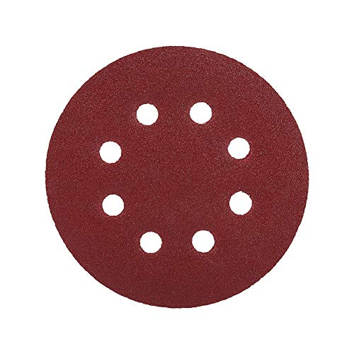 10pcs 125 Mm Runde Form Red Sheshing Discs 8 Loch 60# -1000# Grit Sandpapiere für Möbel und Automobilreparaturen (120#) von Fafeicy