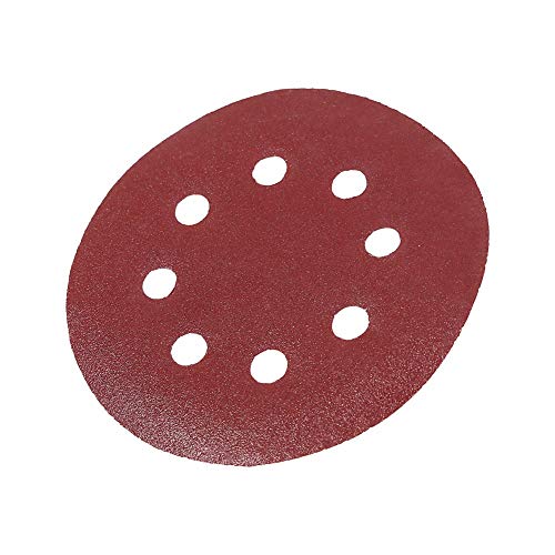 10pcs 125 Mm Runde Form Red Sheshing Discs 8 Loch 60# -1000# Grit Sandpapiere für Möbel und Automobilreparaturen (180#) von Fafeicy