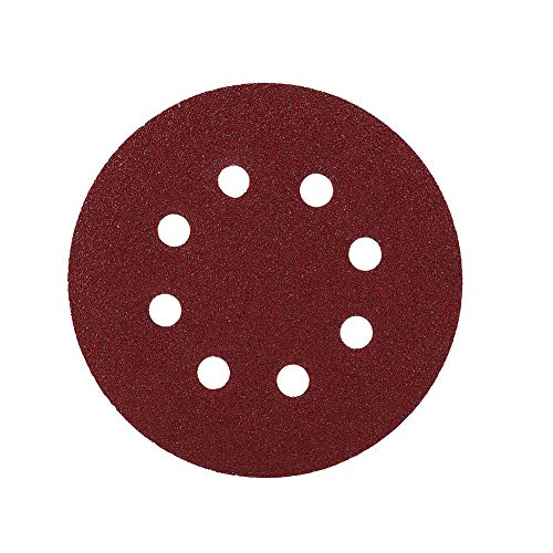 10pcs 125 Mm Runde Form Red Sheshing Discs 8 Loch 60# -1000# Grit Sandpapiere für Möbel und Automobilreparaturen (80#) von Fafeicy