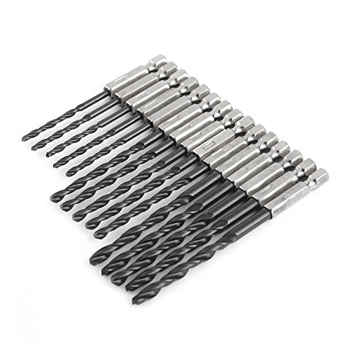 15pcs Hochgeschwindigkeits -Stahl -Hex -Schaft -Twistbohrer 3/4/5 Mm für Holzbearbeitungswerkzeuge, Langlebige und Mühelose Bohrungen von Fafeicy