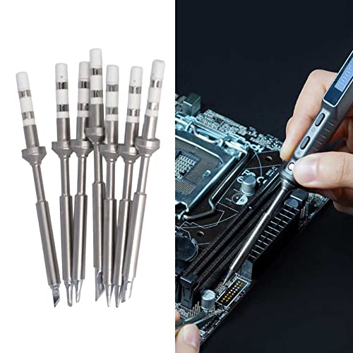 7 Arten Edelstahl-Lötspitzen-Set, Mini Smart Electric Lötkolben-Spitzen-Kit, für MINIWARE TS100 und für TS101 7 Arten Edelstahl-Lötspitzen-Set, Mini Smart Electric Lötkolben-Spitzen-Kit, für MINIWARE TS100 und für TS101 von Fafeicy