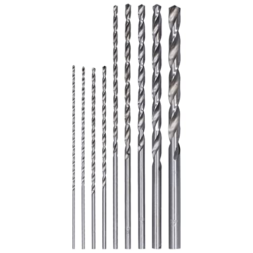 9 -pcs -Drehbohrbit, Extra Langes Hochgeschwindigkeits -Stahlbohrwerkzeug, Kit für Kunststoffholz von Fafeicy