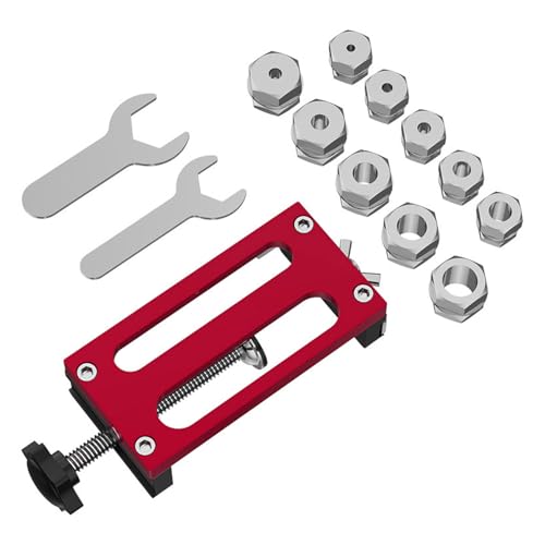 Aluminiumlegierung Doweling-Jig für eine Genaue Lochausrichtung, Einstellbare Klemmebereich 2-10 Cm, Puncher-Locator mit Slick-Schieber und Abnehmbaren Positionierungsstäben von Fafeicy