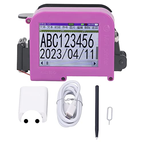 DP19 20 W Handheld-Tintenstrahldrucker, LED-Touchscreen-Tintenstrahlcodierer mit 12,7 Mm / 0,5 Zoll Druckhöhe, für Logo-Datumsetikett von Fafeicy