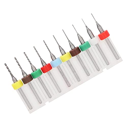 Fafeicy 1/8 -Zoll -Schaft Wolfram Stahlbohrbohrbit mit Scharfen Schneiderei, Effizient auf Hardware und Kunststoff, 10pcs, Enthält Aufbewahrungsbox, Geeignet für Liebhaber (0,3-1,2 mm) von Fafeicy